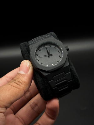 Full Black Aura Quartz Watch – Lightweight Design, , Premium Quality & Finish