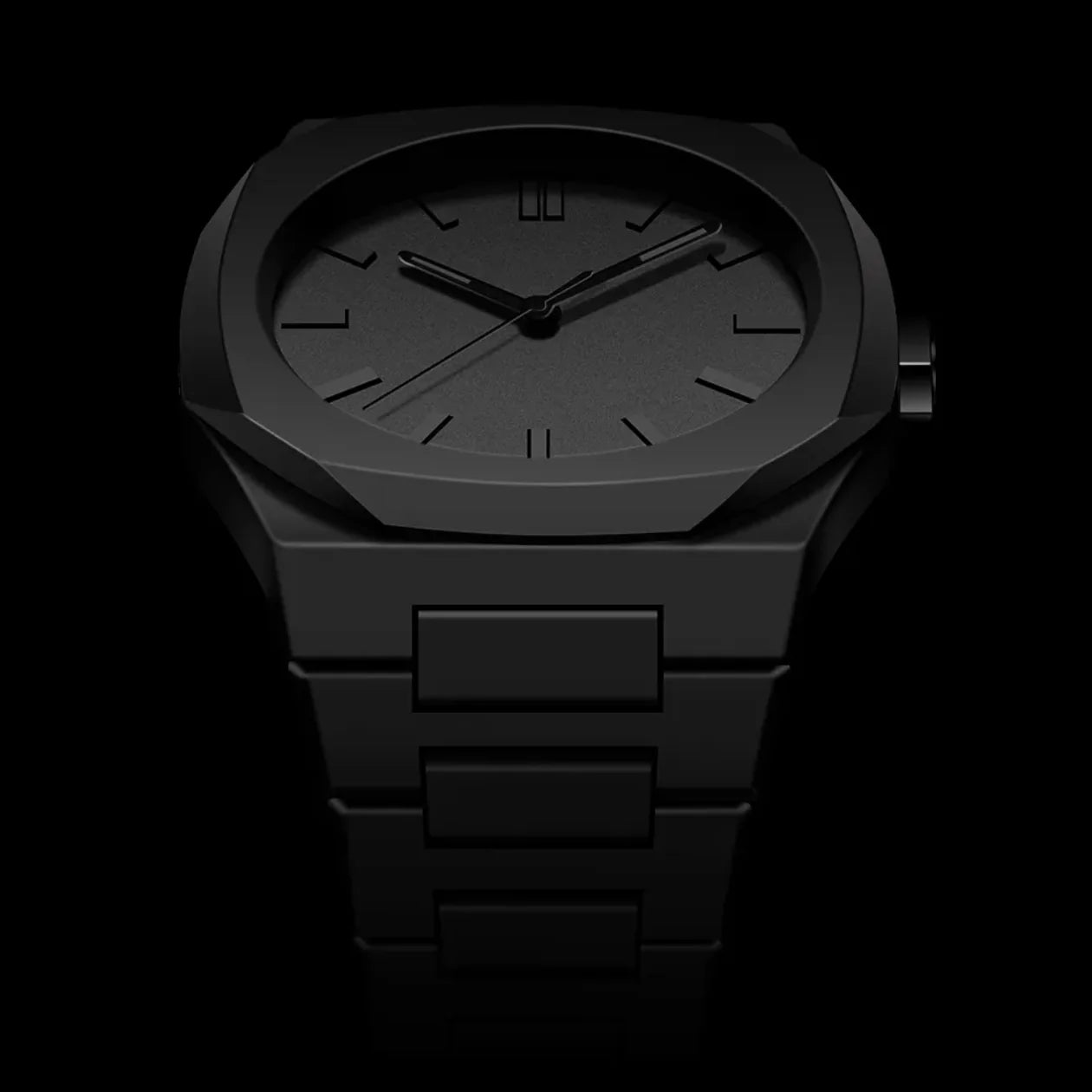Full Black Aura Quartz Watch – Lightweight Design, , Premium Quality & Finish